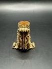 Vtg Hollywood Regency Victorian Ornate Lipstick Holder Gold Tone Brass 1950 s
