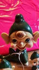 1950s Pixies Elves - 1 Large 2 Attached Smaller Kitsch Christmas Ceramic 