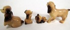 Vintage Hagen Renaker H r 4pc  Cocker Spaniels W  Puppys Figurines Set Excellent