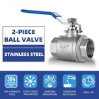 1 4 Inch Npt Full Port Ball Valve Female Thread Blue Handle 1000wog Dn8