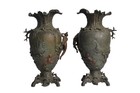 Early 19th Century Antique French Bronze Nude Female Vessel Ship Vase Urns