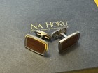 Na Hoku Cufflinks Koa Wood Stainless Steel