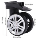 Universal Replacement Luggage Suitcase Wheels  Mute Double Row Design