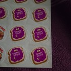 Vintage    80s Trend Stinky Stickers Grape Stuff Jelly Scratch N Sniff Sheet