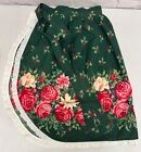 Vtg Christmas Quilted Placemats Matching Apron Holly Leaves Roses Cottagecore 10