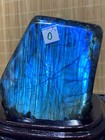 740g Natural Labradorite Quartz Crystal Specimen Mineral Reiki Decor stand