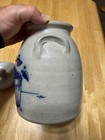 1993 Salmon Falls Salt Glazed Stoneware 7  H Canister Jar Blueberry Basket Sign