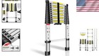 Telescoping Ladder Aluminum 12 5ft Portable Extension Multi-purpose Load 330 Lbs
