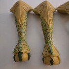 Salvage Wood Ball claw Feet Vtg Carved Table Legs 14 3 4  T Crafter Reclaimed