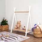Toddler Clothes Rack Wooden Montessori Kids Wardrobe Wigwam Shoe Bench Storage