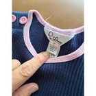 Lilly Pulitzer Vintage White Label Navy Blue Ribbed Toddler Girls Dress Size 2t
