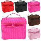 New Portable Travel Makeup Train Case Makeup Bag Cosmetic Case Handle Organizer