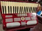 Vintage Silvio Soprani Recanati Accordion - Red  made In Italy 