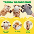 6pcs Kids Hand Puppet Set With Working Mouth  Toddler Animal Plush Toy