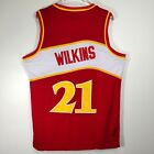 Dominique Wilkins  21 Basketball Jersey Fan Jersey Adult New Sewned Red S-2xl