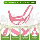 1-pack Adjustable Nylon Cattle Cow Halter  15 74 -19 68   pink 