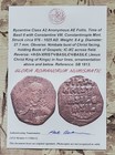 Roman Empire Byzantine Emperor Constantine Jesus Christ Portrait Coin With Coa 