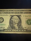  1 Dollar Bill Series 2013 Star        Note Federal Reserve Fancy Serial F04471555
