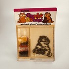 Vintage Garfield Holding Teddy Bear Makit   Bakit Suncatcher Craft Kit 1982 Nos