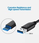 Pk Of 3 2 Pk Usb 3 0 Type A To Type A Cable   1pk Dp To Hdmi Cable  new