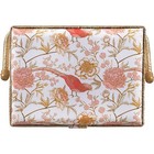 Large Sewing Basket Floral Bird Print With Matching Zipper Pouch