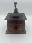 Antique Vintage Manual Coffee Mill Grinder Cast Iron With Wood Base   Drawer
