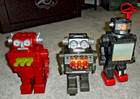3 Lot Horikawa Japan   Hk Vintage Star Fighter Robot Red Battery Op Tv Astronaut