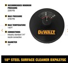 Dewalt 3700psi 18  Pressure Washer Surface Cleaner Dxpa37sc