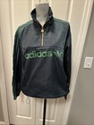 Adidas Originals Women s Woven Wb Satin 1 4 Zip Windbreaker Iz0246 Jacket Sz M