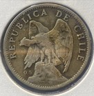 Chile 1 Peso Silver Coin 1922 Condor Eagle