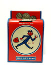 Usps Mr  Zip Mail Box Tin Coin Bank By Ohio Art  Nicecolors  6   Vintage