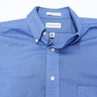 Van Heusen Dress Shirt Men s 16 5 Blue Cotton Wrinkle Free Half Sleeve Formal