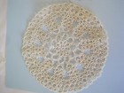 Tatting Doily Tatted Handmade Antique Round   Pink Flowers Lot 2