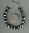 African Trade Beads Vintage Antique Venetian Glass Beads Black Skunk Beads Eye
