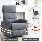 Manual Swivel Rocker Recliner Chair Nursery Glider Rocking Chair Living Room