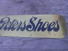 Rare Antique Vintage Peters Shoe Co s  Brass Sign Diamond Sign Saint Louis Decor