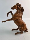 Hartland Horse Model S Rearing Fighting Mustang Brown Woodgrain 9   