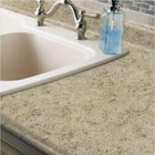Laminate Endcap Kit For Countertop With Integrated Backsplash In Golden Juparana