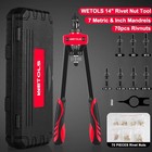 Rivet Nut Tool Kit  14   Rivnut Tool With 7 Metric And Sae Mandrels