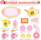 Wooden Tea Party Set  Tea Set For Ages 3  With Teacups   Tray Pretend Play Tea S