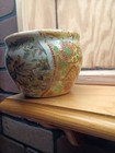 Vintage Satsuma Geisha Planter Flower Pot Moriage