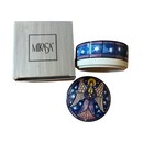 Mikasa Porcelain Angel Painted Stained Glass Design Trinket Jewelry Box With Box