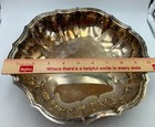 Vintage Oneida Silver Plate Candy Dish Bowl Scalloped Footed