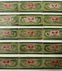  England - Antique Art Nouveau Majolica 25 Border Tiles C1900