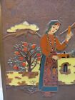 Vtg Embossed Copper Enamel Wall Plaque-decor Of Mt Ararat