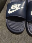 Nike Benassi Jdi Men s Slip On Sandals Sz 13 - Navy Blue Waterproof Slides Pool