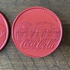 2 Vintage Coca-cola Centennial Celebration 100 Year Coins Atlanta Ga 1986 Red