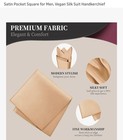 Men s Satin Silk Pocket Square Hankie Hankerchief Wedding Formal Suit 6 Pack