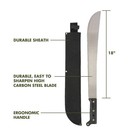 Ozark Trail 18  Machete With Sheath  Model 5052