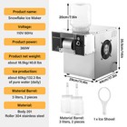 Commercial Snowflake Ice Machine 140lbs 24h Ice Shaver Snow Cone For Ice Cream-